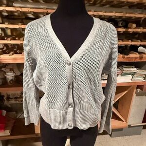 Old Navy Women's Light Gray Button-Up Cardigan